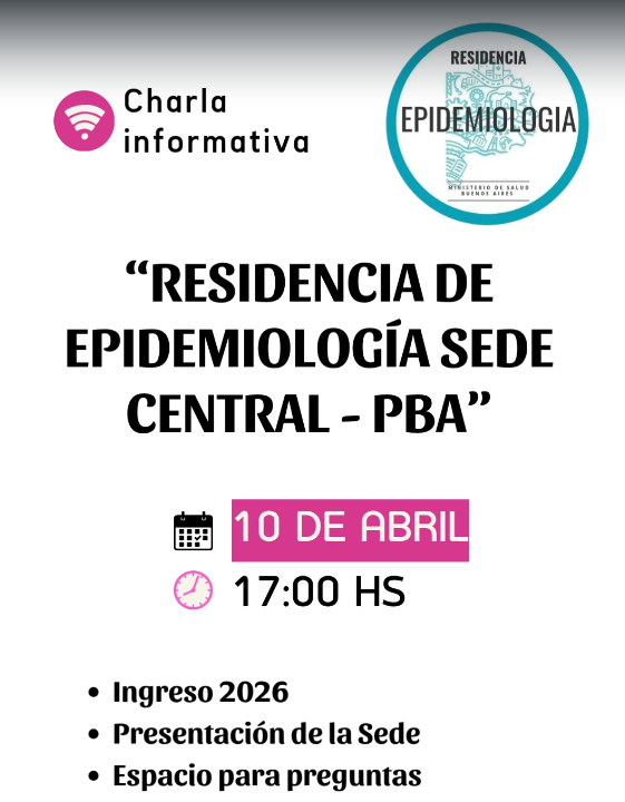 Charla Virtual de Difusión de la Residencia de Epidemiología Sede Central-PBA